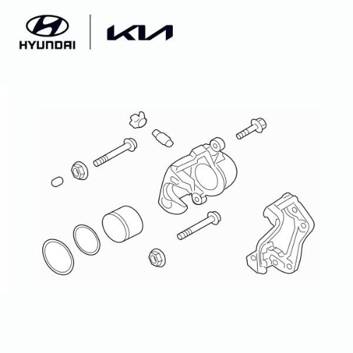 Front brake caliper kit, left
