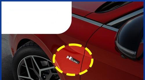 Эмблема N LINE крыла Hyundai Sonata DN8 N Line, левая